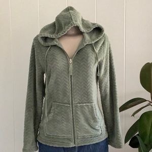 Stan Herman Hoodie Sweater Longsleeve Light Green Size Small